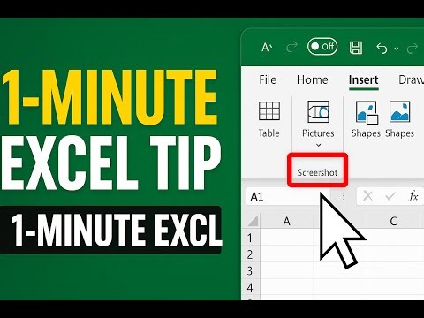 Excel Tutorial: Add a Screenshot in Under 1 Minute