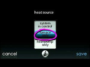 Carrier Infinity Touch, How To: Hybrid Heat System Heat Source