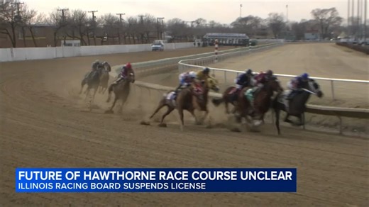Hawthorne Race Course's license suspended, putting future in jeopardy