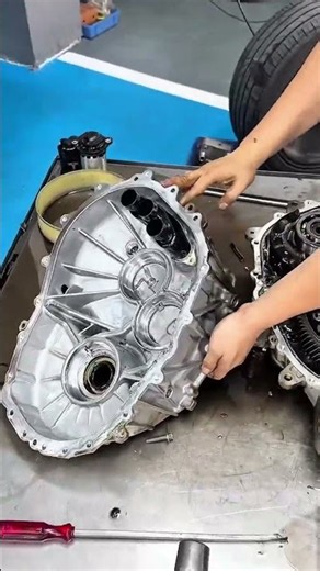 Tesla model 3 motor differential disassembl #gearbox #transmission #mechanic