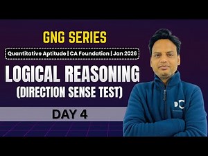 GNG Quantitative Aptitude | Day 4 | Logical Reasoning (Direction Sense Test) | CAF | Jan 2026