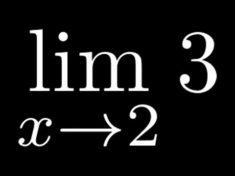 How to Find the Limit of a Constant: Example with the Limit of 3 as x approaches 2
