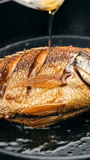 This Crispy Fish ASMR Will Make You Hungry 🐟🔥 #asmr #cookingasmr