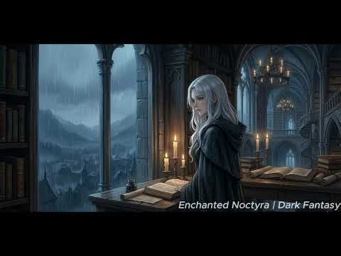 Gothic Library in the Rain & Thunder | Dark Fantasy 3Hours Ambience.
