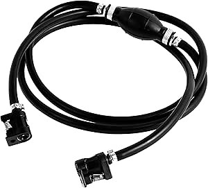 Fuel Gas Line Assembly, Universal Outboard Fuel Line Assembly Kit, 5/16inch 6.88FT Outboard Hand Primer Bulb Hand Fuel Line Outboard Primer Bulb Assembly, RVs Fuel Assembly for Marine Boat RV