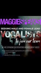 Calling all vocalists! 📣We are currently taking submissions for both female and male front/lead vocalists, local to Chicago, for our 2025 season! 🎼 🎶 🎵 Please send your photo/bio/videos to nicole@maggiespeaks.com for consideration! 💃🏽 🕺🏿 #chicagovocalists #chicagosingers #coverbands #maggiespeaks | Maggie Speaks