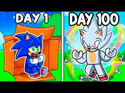 100 DAYS as HYPER SONIC in Roblox!