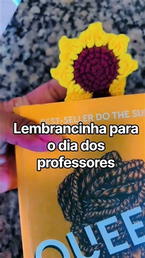 📖🧶 Você faria esse MARCA-PÁGINA de CROCHÊ? 🌻