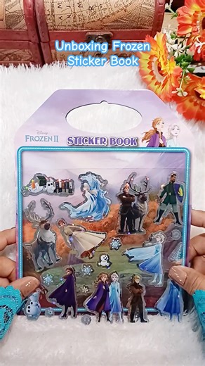 ASMR Unboxing "Frozen" Sticker Book #journaling #scrapbooking #unboxing #frozen #fyp #highlights