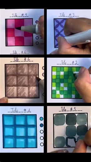 How to color Tile pattern || Tutorial #shorts #tutorial #howtodraw #coloring #draw #drawingtutorial