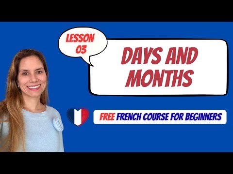 Days and Months for Beginners | Learn French (Lesson 3) |