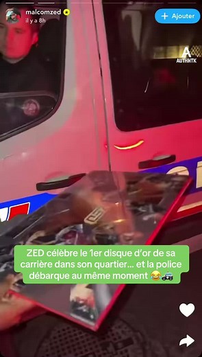ZED célèbre le 1er disque d’or de sa carrière dans son quartier… et la police débarque au même moment 😂🚓 #zed #police #rapfr