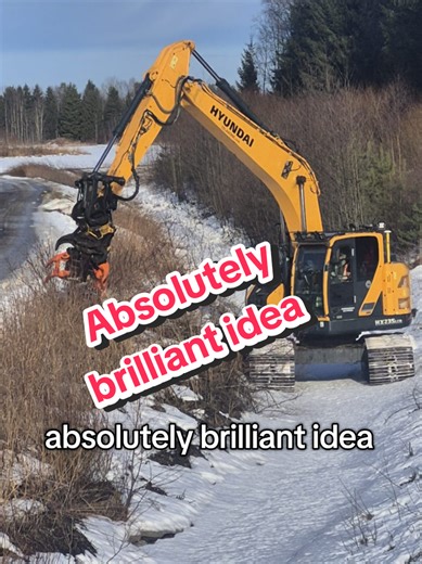 Asiakkaan loistava idea saada pihdit hyötykäyttöön 👌👌 @koneurakointi kolppanen #kxtreeshears #hyundai #engcon #rototilt #finland