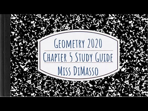 Geometry Chapter 5 Study Guide - Relationships in Triangles