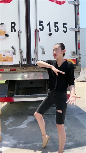 Outdoor Interaction with White Truck at Loading Dock