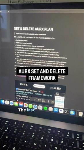 Aurx set and delete framework📚#trading #ftmo #forex #consistency