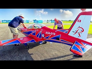 HUGE PC-21 RC SELF BUILD! 65KG PILATUS SCALE 1:2,5 TURBOPROP TURBINE DEMONSTRATION FLIGHT