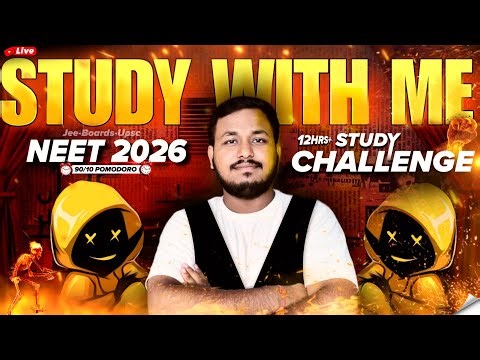 23 Days Left🤞|12Hrs+ Live Study With Me 🧑‍🏫|90/10 POMODORO STUDY📖|Neet/JEE/UPSC |Silence Study Room🤫