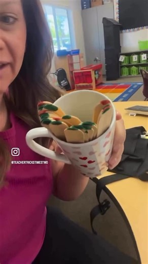 Katie and Stacy ⭐️Low Prep, High Engagement Activities on Instagram: "Here’s a quick trick if you use Name Sticks or Pick Sticks to help you keep track of who you’ve called on and who still needs a turn. 👏🏻"