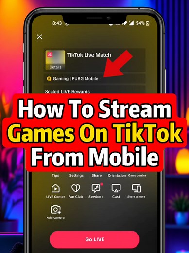 #creatorsearchinsights How to Stream Games on TikTok from Mobile | Easy Step-by-Step Guide (2026) Want to stream games on TikTok using your mobile phone? In this video, I’ll show you the easiest way to go LIVE and stream your gameplay step by step. This tutorial is perfect for beginners who want to start TikTok game streaming and grow their audience fast. 📱 Steps to Stream Games on TikTok (Mobile): 1. Open TikTok app 2. Go to your Profile 3. Tap on the 3 lines (menu) 4. Go to TikTok Studio 5. T