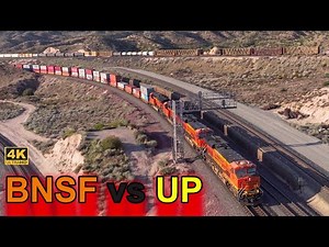BNSF vs UP: Trains Battle Up Cajon Pass (4K) | March 21, 2025