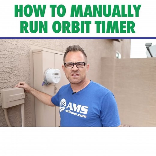 Eli Hall on Instagram: "DIY- How To Manually Run An Orbit Sprinkler Timer . Do you have an Orbit outdoor sprinkler timer/controller and want to run your sprinklers manually? This video blog shows you how to do exactly that. Here is the step-by-step guide to running a single station. . azlawns.com/runorbit . #orbittimer #manuallyrun #KeepingYardsEnjoyable #azlawns #amslandscaping #lawncare #samedayestimates #landscaping #phoenixarizona #arizonalandscape #myyard #desertplant #phoenixaz #phoenixhom