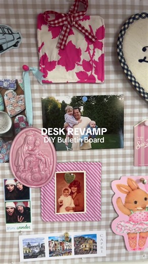 I love my desk bulletin board so much📍💌🎞️ #diy #desktour #bulletinboard #diyprojects #collage