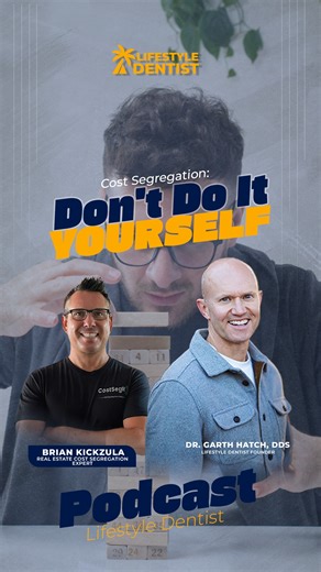 Cost Segregation: Don't Do It Yourself DIY cost segregation is a dangerous mistake! Real estate investors get audited when they guess numbers without proper data. In this clip, Garth and Brian explain why you should never do your own cost seg and how the IRS catches bad assumptions. 👉 Subscribe for more real estate tax strategy tips! #CostSegregation #RealEstateInvesting #TaxStrategy #IRSRedFlags #RealEstateTax #CostSeg #RealEstateTips #TaxAudit #Depreciation #PassiveIncome | Lifestyle Dentists