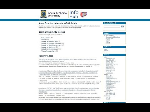 Creating an account on ATU Institutional Repository(Info Hub) to submit your final project work.