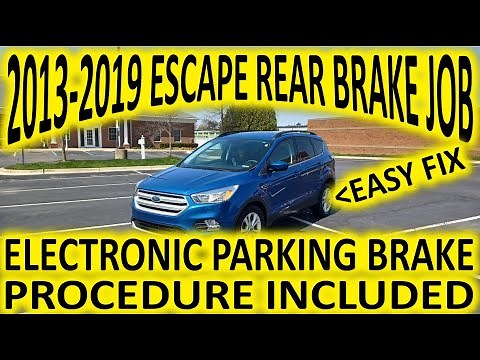 2013-2018 Ford Escape Rear Brake Pad Change (with EPB procedure) electronic parking brake
