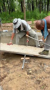🛣🧱 Concrete Curb Stone Laying Process With A Lever Bar