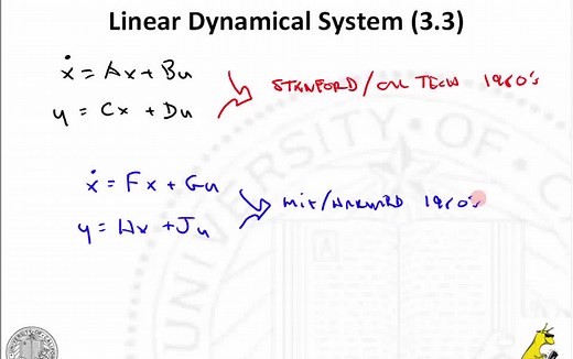 线性动态系统导论 ECE240 Introduction to Linear Dynamical Systems UC Santa Cruz