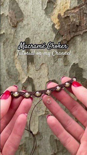 macrame choker 🧚‍♀️ tutorial on my channel #macrame #macramediy #macramechoker #diy