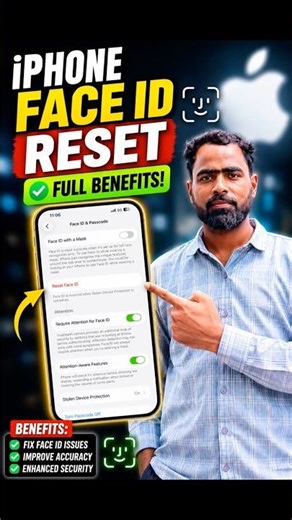 iPhone Face ID Reset Kaise Kare | Face ID Not Working Fix (2026) | Tech Frack #shorts