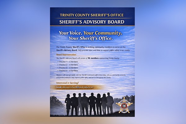 Trinity County sheriff to create community advisory board