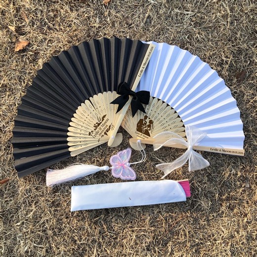 Summer Wedding Favors | Personalized Paper Folding Fans | Tassel Bow Included | Gift Bag - Etsy Australia