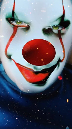 Colorful Clown Face Close-Up: A Humorous Take