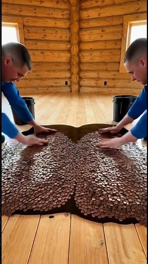 DIY Penny Floor Epoxy Transformation 🪙✨