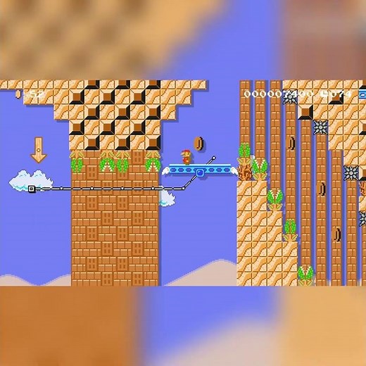 ★ Dusty Dune Dash ★ by LuciusMM2 #shorts 🍄Super Mario Maker 2 Switch 2 No Commentary #dua