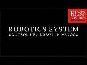 UR5 robot movement simulation in mujoco