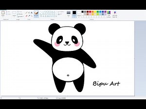 How to Draw Panda on ms paint | ms paint drawing | ms paint tutorial