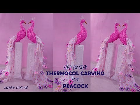 Colour Full Peacock For Carving Thermocol #peacock #carving #carfts , Oder contact 8409975067