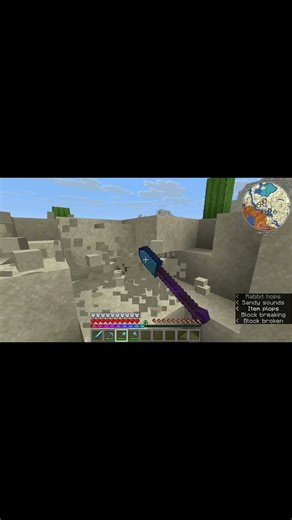 Collecting Sand in Minecraft