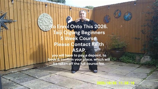 Start 2026 Off. By Learning & Practicing The TAIJI QIGONG 18 Wellbeing Exercises. Maintain & Improve Your Balance, Stability, Strength, Flexibility, Range of Mobility, Concentration Levels, Coordination, Breathing, Relaxation & Inner Calmness. Through The Slow, Gentle, Flowing Whole Body Moving Meditative Exercises Of TAIJI QIGONG. A NEW Beginners 5 Week Course, Starts On Monday January 5th 2026. At The Abergavenny Dance Blast Centre. 4, Pen-Y-Pond Road. Abergavenny NP7 5UD. Commences From 12pm 