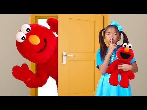 Wendy Pretend Play Hide and Seek with Giant Elmo Toy for Kids