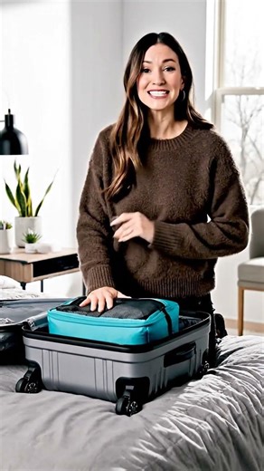 Compression Packing Cubes – Smart Travel Hack to Save Space in Your Suitcase #shorts #travel