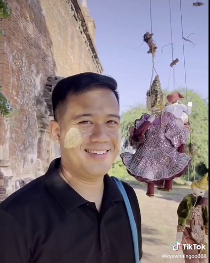 Traditional Shadow Puppets in Colorful Costumes