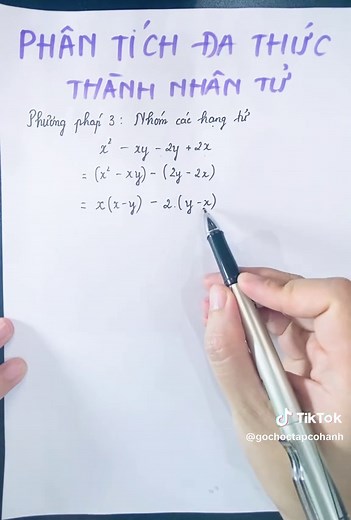 Phân tích đa thức thành nhân tử bằng phương pháp nhóm hạng tử (PP3-1)