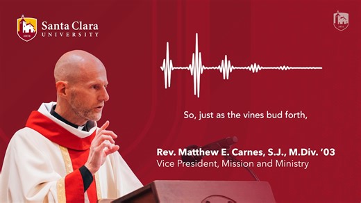 Happy Birthday, Santa Clara University!�🎂❤️ Like the wisteria that blooms across campus each spring—rooted in tradition yet always reaching upward—SCU has long been a place for dreamers. For 174 years, it’s been where bold ideas take shape, where hearts are cultivated, and where students are inspired to build a more hopeful, compassionate world.� Here’s to continuing that mission for generations to come! Enjoy this clip of Rev. Matthew E. Carnes, S.J., M.Div. ’03, Vice President, Mission and Mi