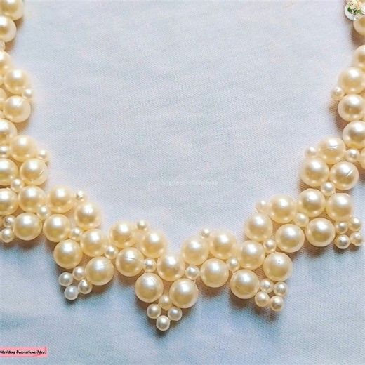 How to make Beautiful Beaded Pearl Necklace Tutorial | Wedding Decoration Ideas